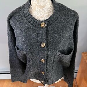 Charcoal gray - NEXT - Button Down Sweater - New - Without Tags